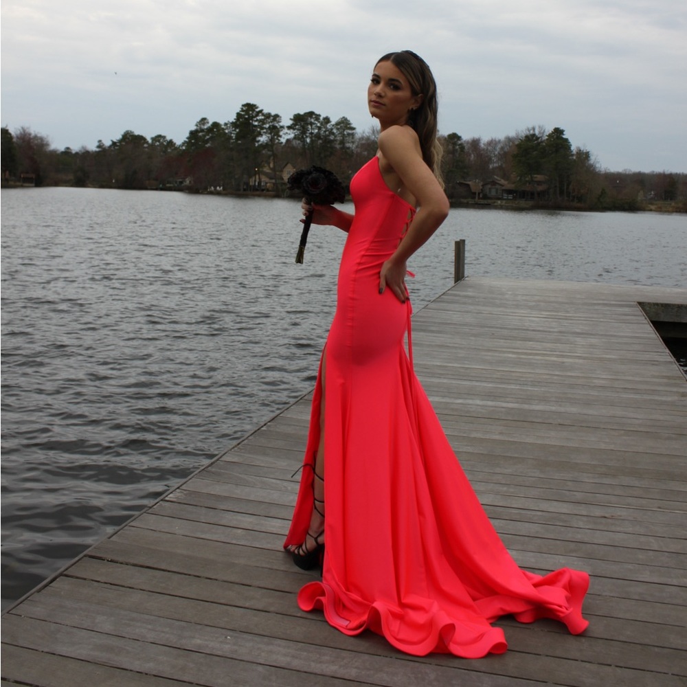 Atria Prom Dress- Watermelon Pink
